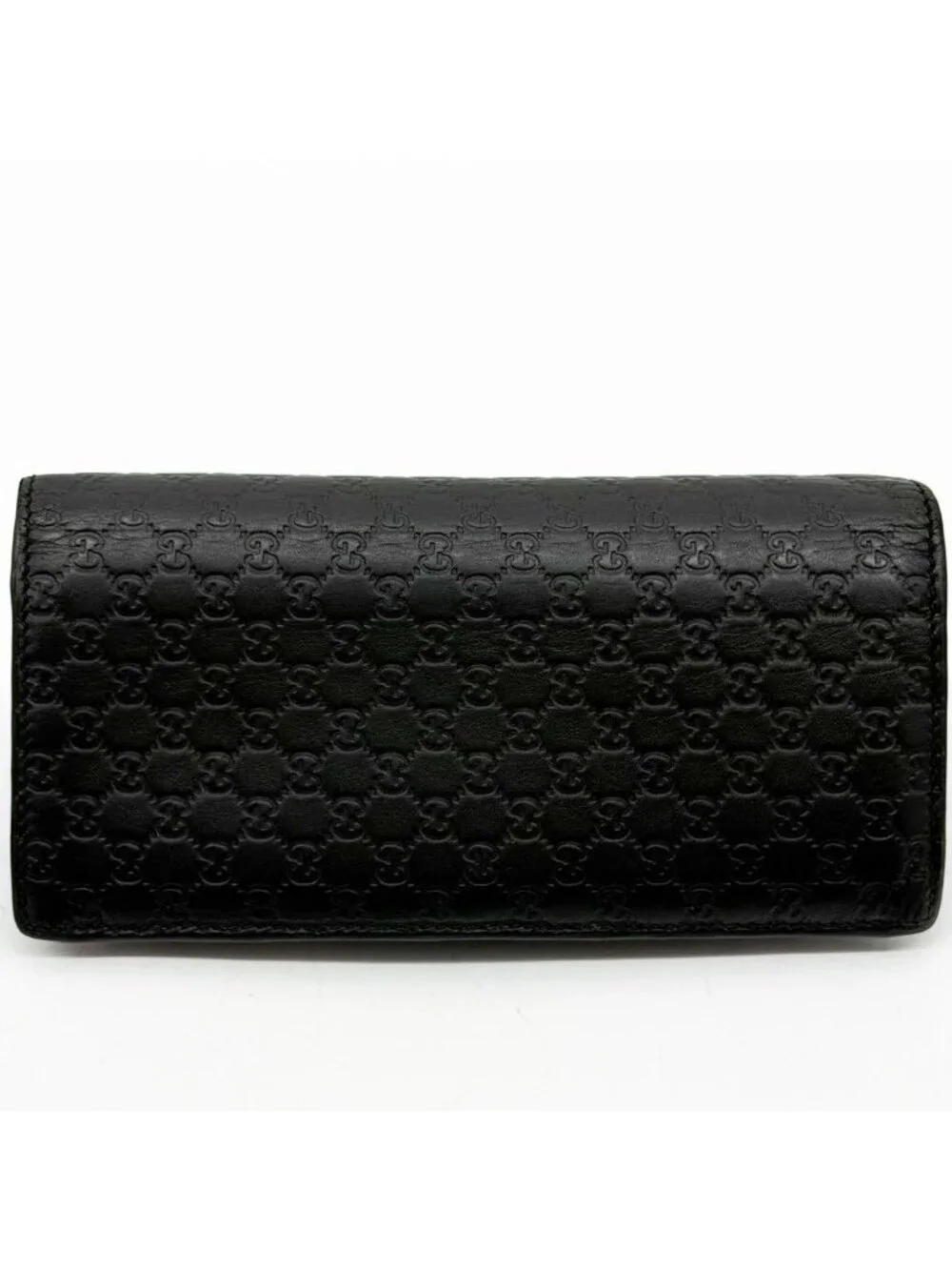 Gucci Micro Guccissima GG Bifold Wallet Black Leather